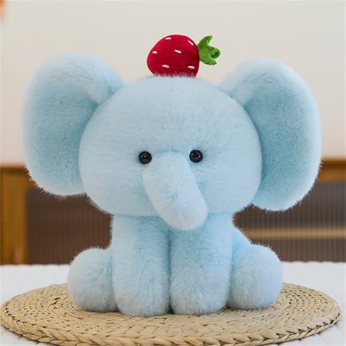20 cm Kuscheltier für Kinder, Kawaii Tiere Gefüllt Schungeltier-Plüsch, Mini Plüschtiere Elefant, Bär, Kuh, Hund, Panda, Superweiche Kleines Kuscheltie, Geschenk für Kinder und Erwachsene (Elefant) von AQCQDQ