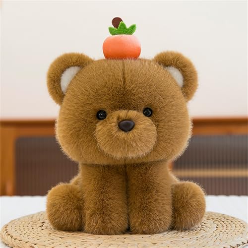 20 cm Kuscheltier für Kinder, Kawaii Tiere Gefüllt Schungeltier-Plüsch, Mini Plüschtiere Elefant, Bär, Kuh, Hund, Panda, Superweiche Kleines Kuscheltie, Geschenk für Kinder und Erwachsene (Bär) von AQCQDQ