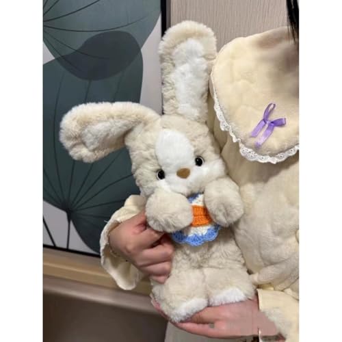 30 cm Niedlicher Kaninchen, Plüschpuppenspielzeug mit komfortablem Touch, Nettes Hundeplüschtier, Süßes Stofftier mit Kunststoffaugen for Kinder Jungen Mädchen Weihnachten (30cm,Kaninchen mit Schal) von AQCQDQ