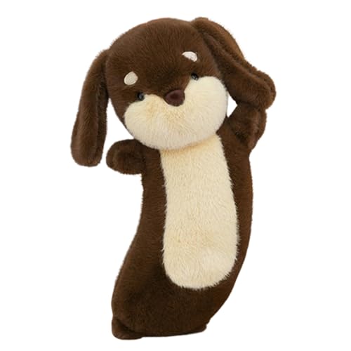 40cm Kuscheltier Henry Dackel,Dackel Plüsch Langes Kissen Braun Hund Körper Kissen Tier Puppe,Hund Plüschtier Plüsch Spielzeug weich&waschbar Geschenk für Kinder Baby Mädchen Junge (80cm,Braun) von AQCQDQ