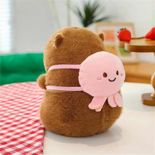 AQCQDQ 20 cm Capybara Plüschtier, Kuscheltier Capybara mit Accessoires, Capybara Plüsch Spielzeug, Plush Toy, Geschenk für Kinder Jungen Mädchen (Oktopus) von AQCQDQ