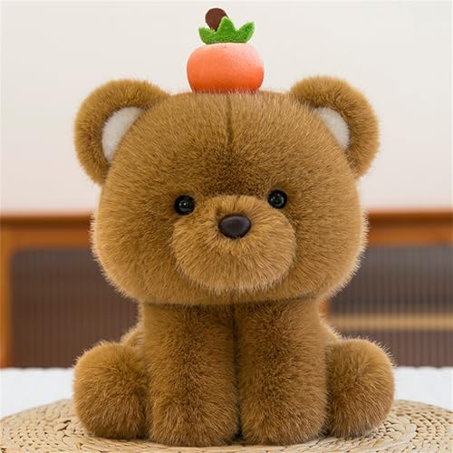AQCQDQ 20 cm Panda Kuscheltier für Kinder, Süßer Kawaii Panda Plüschtier mit Fruit, Kleine Bären Plüsch, Mini Plüschtiere Elephant, Dog Geschenk für Kinder und Erwachsene (Bär) von AQCQDQ