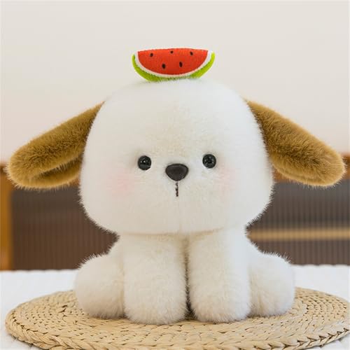 AQCQDQ 20 cm Panda Kuscheltier für Kinder, Süßer Kawaii Panda Plüschtier mit Fruit, Kleine Bären Plüsch, Mini Plüschtiere Elephant, Dog Geschenk für Kinder und Erwachsene (Hund) von AQCQDQ