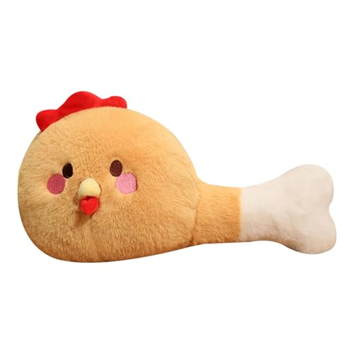 AQCQDQ 3D Hühnerbein Kissen Plüschtier, Simulation Food Pillow, Simulation großes Hühnerbein Plüschtier, Lustiges Nickerchenkissen, Puppengeschenk für und Mädchen (60 cm) von AQCQDQ