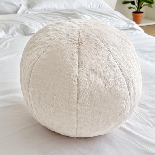 AQCQDQ 3D Runde Kissen Plüsch Ball Dekokissen, Weiches Kugelförmiges Zierkissen, Kissen Rund Plüsch Ballkissen, Ball Plüschtier Dekokissen für Schlafzimmer, Wohnzimmer, Büro, Sofa, Bett (30cm,Weiß) AQCQDQ 3D Runde Kissen Plüsch Ball Dekokissen, Weiches Kugelförmiges Zierkissen, Kissen Rund Plüsch Ballkissen, Ball Plüschtier Dekokissen für Schlafzimmer, Wohnzimmer, Büro, Sofa, Bett (30cm,Weiß) von AQCQDQ