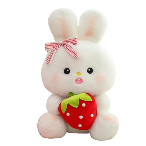AQCQDQ 40 cm Ostern Hase Plüschtier,Kaninchen Hasenpuppe mit Schlappohren,Plüschtier Hase Kaninchen mit Schlappohren, Niedliches Kaninchen-Plüschtier, Erdbeere Häschen-Plüschtier, für Kinder (50 cm) von AQCQDQ