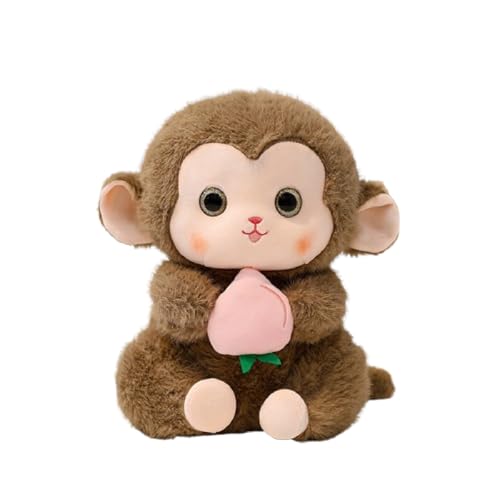 AQCQDQ AFFE Plüschtier Kuscheltier Puppe Niedlicher Stofftier Monkey, zum Spielen Dekorativ Kuscheln, Weiches Schmusetier für Mädchen, Jungen, Babys (30 cm,Braun) von AQCQDQ