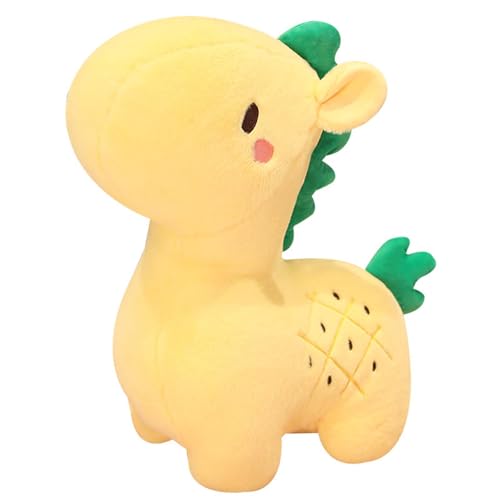 AQCQDQ Ananas-Pferd-Plüschtier, Cute Unicorn Plushie Stuffed Doll Full Filled Pineapple Horse Plush Toy Kawaii Pillow Toys for Kids Girl Lovely Gift (35CM,Gelb) von AQCQDQ