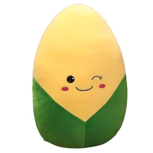 AQCQDQ Aubergine Kuscheltier, Gemüse Plüschtier Plüschpuppen, Cartoon Pflanze Lächeln Nette Kissen Puppen Gefüllte Stofftiere, zum Spielen und Kuscheln für Mädchen Jungen (100 cm,Mais) von AQCQDQ
