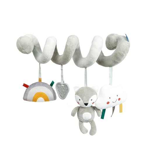 AQCQDQ Babyschale Spielzeug, Activity Spirale Baby, Hängespielzeug Baby, Buggy-Spielzeug, Kinderwagenkette für Kinderbett/Autositz/Babyschale (Fuchs) von AQCQDQ