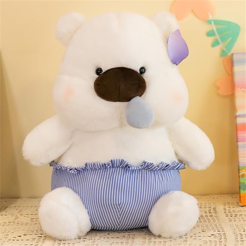AQCQDQ Bär Puppe Plüsch, Süß Kuschelbär Plüschbär, Cartoon Rotzbär Plüschtier, Gut Zum Kuscheln und Spielen Niedliche Plüschpuppe für Geburtstag (38 cm,Blau) von AQCQDQ