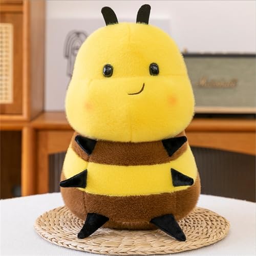 AQCQDQ Biene Kuscheltier, Stofftier Biene Plüschtier, Bee Plüsch Spielzeug, Plush Toy, Marienkäfer Plüschpuppe, Geschenk für Kinde (50 cm,A) von AQCQDQ