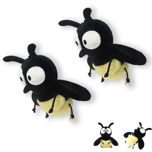 AQCQDQ Biene Plüschtier, Biene Kuscheltier, Bumblebee Plüsch Spielzeug, Weiche Bienen Kuscheltier Spielfigur Plüsch, Schmusetier Geschenk für Kinder Mädchen (18 cm,2pcs) von AQCQDQ