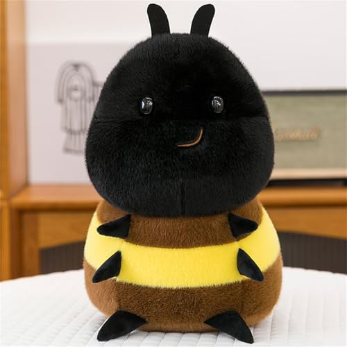 AQCQDQ Bienen-Plüschtier, Kuscheliges Bienen, Biene Plüschtier Klein, Biene Plüschkissen Spielzeug, Weiches Hautfreundliches Bienen Plüschtier Geschenk für Kinder (50 cm,Schwarz) von AQCQDQ