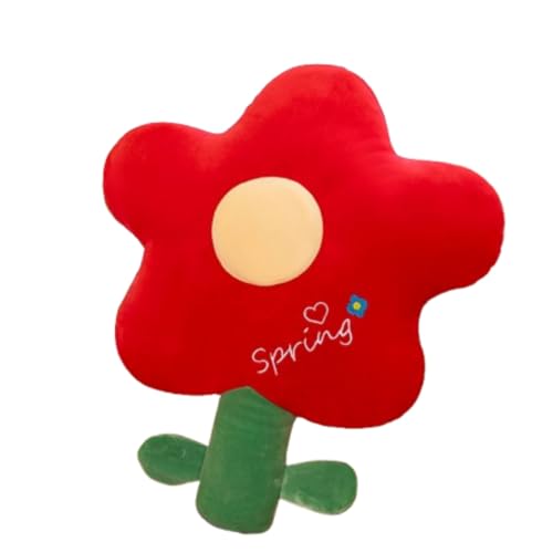 AQCQDQ Blume Bodenkissen,Blume Bodenkissen Sitzkissen,Blumenkissen, Kissen Tatami Blumenförmiges Plüsch-Dekor, Blumenkissen,Bodenkissen Sitzkissen,Frauen, Geschenke (Rot 60cm) von AQCQDQ