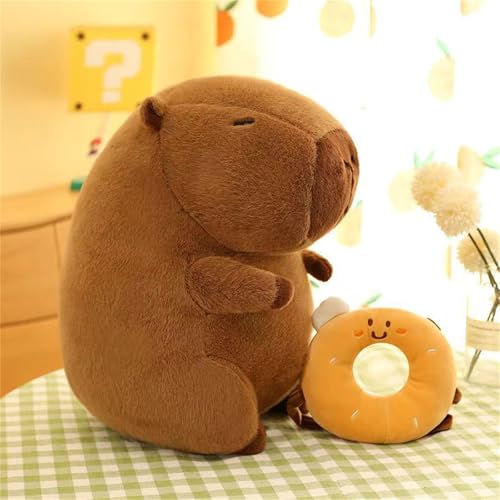 AQCQDQ Brot Capybara Umarmungskissen, Capybara Wasserdelfin Kuscheltier Plüschtier Kawaii Plüschkissen Spielzeug, Capybara Kissen Dekorative Stofftier Geschenk Für Mädchen, Jungen (70 cm,#02) von AQCQDQ