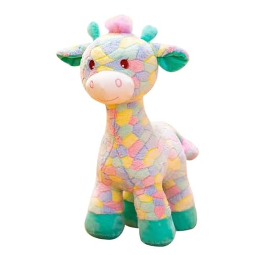 AQCQDQ Buntes Giraffe Plüschtier, Elch Plüschpuppe, Süße Rentier Plüschtier, Giraffe Kuscheltier Stofftier Plüsch Spielzeug Puppe, Flauschige Und Weiches Plum Blossom Deer Plüsch Tier (50 cm) von AQCQDQ