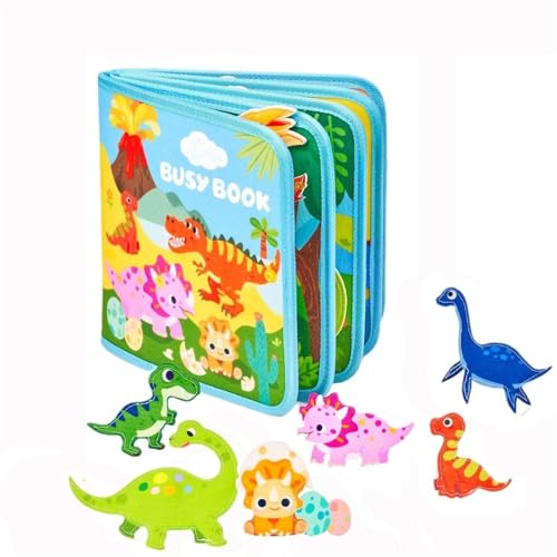 AQCQDQ Busy Board ab 1 Jahr, Montessori Spielzeug, Filz Activity Board, Motorik & Sensorik Fördern, Sensorik Lernspielzeug Jungen Mädchen Kinder (Blau) von AQCQDQ