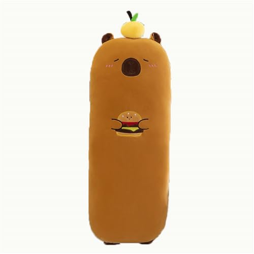 AQCQDQ Capybara Kissen Lang, Wasserschwein Plüschtier, Simulation Capybara Kuscheltier, Super Weiche Gefüllte Spielzeug Plüsch für Kinder Home (90 cm,C) von AQCQDQ