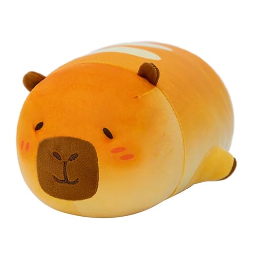 AQCQDQ Capybara Kuschelkissen, Capybara Plüschtier, Plüsch Kinderkissen, Süßes Stofftier Puppe Plüsch Weiches Kawaii Kissen for Kinder Und Erwachsene Perfekt (50CM,A) von AQCQDQ