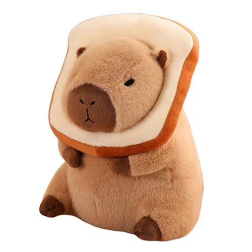 AQCQDQ Capybara Kuscheltier, 30 cm Wasserschwein Kuscheltier, Capybara Plüschtier, Wasserschwein Plüschtier Kissen, Plushies für Mädchen und Jungen (30 cm,Brot) von AQCQDQ