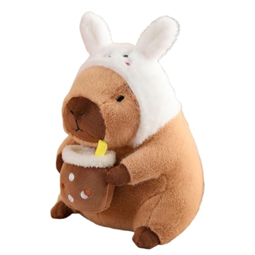 AQCQDQ Capybara Kuscheltier, 30 cm Wasserschwein Kuscheltier, Capybara Plüschtier, Wasserschwein Plüschtier Kissen, Plushies für Mädchen und Jungen (30 cm,Kaninchen) von AQCQDQ