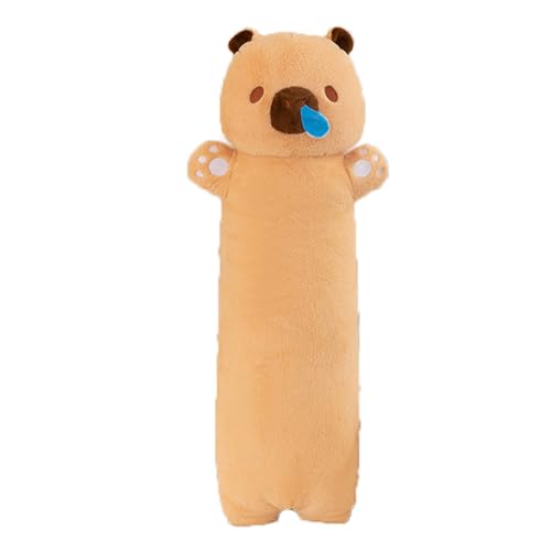 AQCQDQ Capybara Kuscheltier, Capybara Kissen, Capybara Plüsch, Capybara Langes Kissen, Niedliches Wasserschwein Plüschtier, Geburtstagsgeschenk für Mädchen Jungen Kinder (100 cm,A) von AQCQDQ