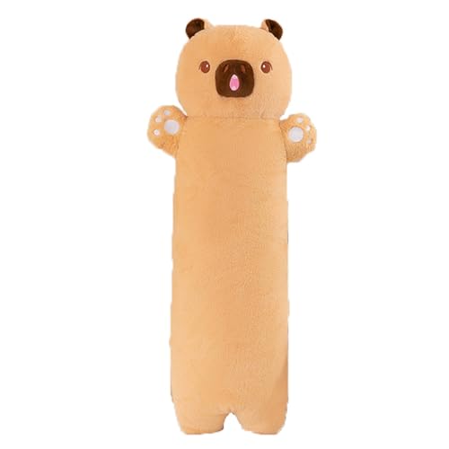 AQCQDQ Capybara Kuscheltier, Capybara Kissen, Capybara Plüsch, Capybara Langes Kissen, Niedliches Wasserschwein Plüschtier, Geburtstagsgeschenk für Mädchen Jungen Kinder (100 cm,B) von AQCQDQ