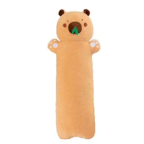 AQCQDQ Capybara Kuscheltier, Capybara Kissen, Capybara Plüsch, Capybara Langes Kissen, Niedliches Wasserschwein Plüschtier, Geburtstagsgeschenk für Mädchen Jungen Kinder (100 cm,E) von AQCQDQ