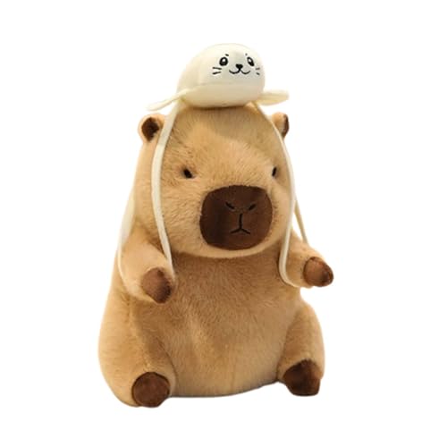 AQCQDQ Capybara Kuscheltier, Capybara Plüschtier, Wasserschwein Kuscheltier Kuscheltier Capybara Plush Puppen, Kuscheltier Für Mädchen Und Jungen, Waschmaschinenfest (20CM,A) von AQCQDQ