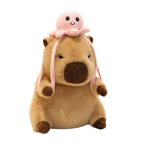 AQCQDQ Capybara Kuscheltier, Capybara Plüschtier, Wasserschwein Kuscheltier Kuscheltier Capybara Plush Puppen, Kuscheltier Für Mädchen Und Jungen, Waschmaschinenfest (30CM,C) von AQCQDQ