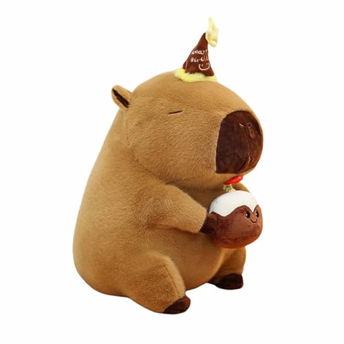 AQCQDQ Capybara Kuscheltier, Capybara Plüschtier, Weiche Und Niedliche Plüschpuppe, Simulation Capybara Plüschtier, Baby Geburtstagsgeschenk Für Mädchen Jungen Kinder (45CM,A) von AQCQDQ