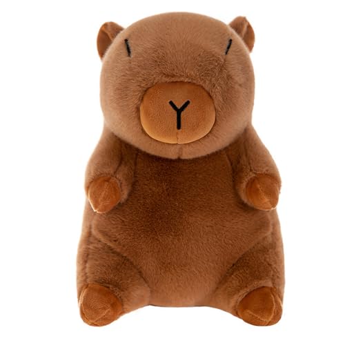 AQCQDQ Capybara Kuscheltier, Capybara Plüschtier Puppe Stofftier Niedlicher Capybara, zum Spielen und Kuscheln Schmusetier Mädchen, Jungen, Babys (30 cm,Braun) von AQCQDQ