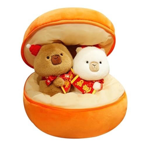 AQCQDQ Capybara Kuscheltier, Capybara Plüschtier für Kinder, Niedliche Capybara-Plüschtiere mit Segen, Kinder-Plüschpuppenspielzeug, Capybara Plush Für Mädchen Jungen (32CM,Satz) von AQCQDQ