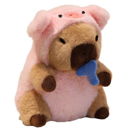AQCQDQ Capybara Kuscheltier, Niedlichen Capybara Plushie Gefüllte Spielzeug, Zugseil-Verwandlung In EIN Capybara-Plüschtier, Super Weiche Gefüllte Spielzeug Plüsch für Mädchen und Jungen (20 cm,E) von AQCQDQ
