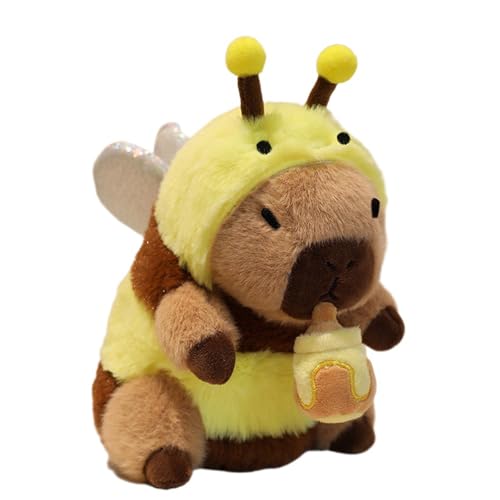 AQCQDQ Capybara Kuscheltier, Niedlichen Capybara Plushie Gefüllte Spielzeug, Zugseil-Verwandlung In EIN Capybara-Plüschtier, Super Weiche Gefüllte Spielzeug Plüsch für Mädchen und Jungen (20 cm,B) von AQCQDQ