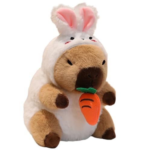 AQCQDQ Capybara Kuscheltier, Niedlichen Capybara Plushie Gefüllte Spielzeug, Zugseil-Verwandlung In EIN Capybara-Plüschtier, Super Weiche Gefüllte Spielzeug Plüsch für Mädchen und Jungen (20 cm,F) von AQCQDQ