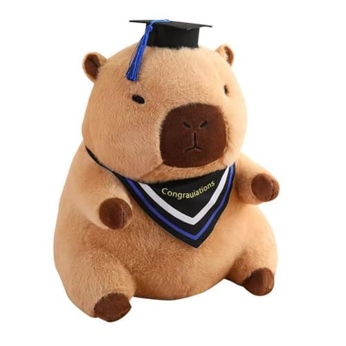 AQCQDQ Capybara Kuscheltier, Plüschtier Puppe Stofftier Kissen Niedlicher Kapybara, zum Spielen und Kuscheln, Weiches Schmusetier für Mädchen, Jungen, Babys Geburtstagsgeschenk (55 cm,Blau) von AQCQDQ