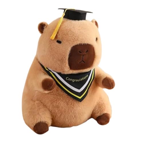 AQCQDQ Capybara Kuscheltier, Plüschtier Puppe Stofftier Kissen Niedlicher Kapybara, zum Spielen und Kuscheln, Weiches Schmusetier für Mädchen, Jungen, Babys Geburtstagsgeschenk (55 cm,Gelb) von AQCQDQ