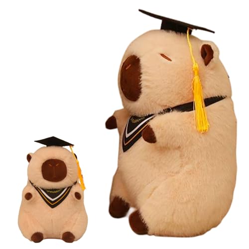 AQCQDQ Capybara Kuscheltier Capybara Abschluss Geschenk Plüschtier Kawaii Capybara Plüsch Kissen Spielzeug Wurfkissen uper Weiche Capybara Plüschtier ür Kinder Mädchen Junge (55 cm,Gelb) von AQCQDQ
