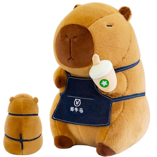 AQCQDQ Capybara Kuscheltier Capybara Plüschtier Stofftier Kawaii Capybara Plüsch Kissen Super Weiche Gefüllte Capybara Stofftier Plüsch Puppe für Kinder Jungen Mädchen (50 cm,grau) von AQCQDQ
