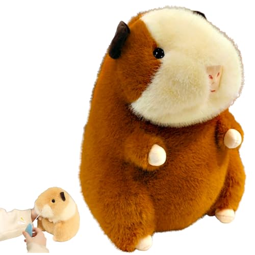 AQCQDQ Capybara Kuscheltier Kawaii Capybara Plüschkissen,Capybara Plüschtier Mit Schal Spielzeug Stofftier Geschenk Für Kinder Mädchen Und Jungen (20 cm,Dark Brown) von AQCQDQ