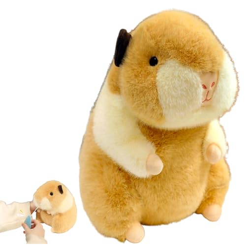 AQCQDQ Capybara Kuscheltier Kawaii Capybara Plüschkissen,Capybara Plüschtier Mit Schal Spielzeug Stofftier Geschenk Für Kinder Mädchen Und Jungen (20 cm,Light Brown) von AQCQDQ