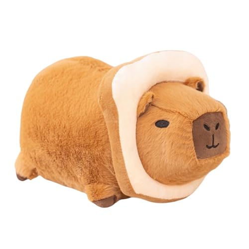 AQCQDQ Capybara Kuscheltier Toast Plüsch Toast Capybara Plush Süßes Capybara Plüschtier mit Tragbarem Toast Geschenk for Kinder (24cm,Toast) von AQCQDQ