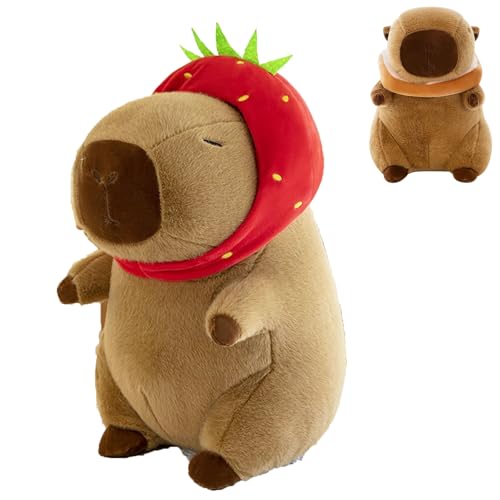 AQCQDQ Capybara Plüschtier, 30 cm Superweiches Plüschtier, Plüschtier Capybara Geschenk, Plüschtier Capybara Geschenk, Plüsch für Heimdekoration für Kinder (50 cm,hat) von AQCQDQ