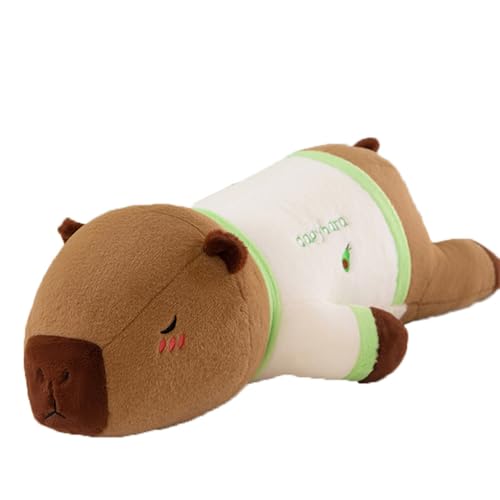 AQCQDQ Capybara Plüschtier, Capybara Kuscheltier, Capybara Langes Kissen Riesen, Simulation Capybara Kuscheltier, Spielzeug Plüsch für Kinder Geburtstagsgeschenke (50 cm,Grün) von AQCQDQ