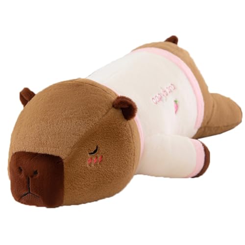 AQCQDQ Capybara Plüschtier, Capybara Kuscheltier, Capybara Langes Kissen Riesen, Simulation Capybara Kuscheltier, Spielzeug Plüsch für Kinder Geburtstagsgeschenke (50 cm,Rosa) von AQCQDQ