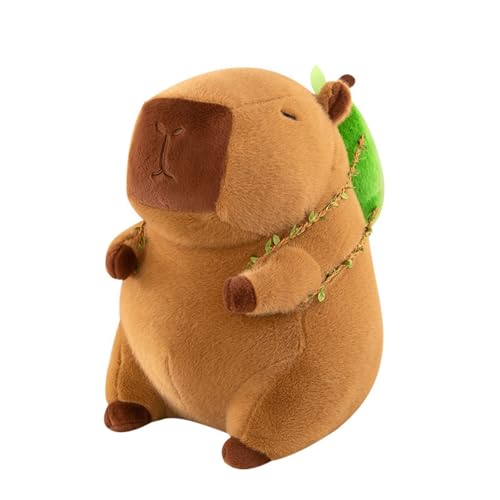AQCQDQ Capybara Plüschtier, Capybara Kuscheltier mit Obst Rucksack, Kuscheltier Capybara Plush Spielzeug Stofftier, Simulation Capybara Plushie Puppen, Geschenk für Kinder Jungen Mädchen (55cm,Grün) von AQCQDQ