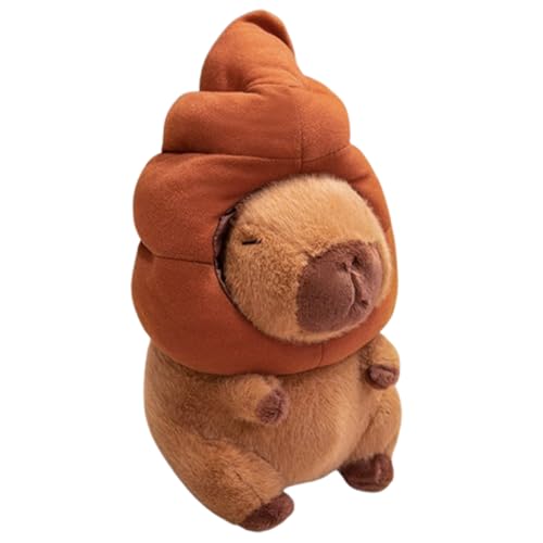 AQCQDQ Capybara Plüschtier, Niedliche Capybara Kuscheltier mit Kopfbedeckung, Super Weiche Gefüllte Spielzeug Plüsch für Kinder Home Deko (45 cm) von AQCQDQ
