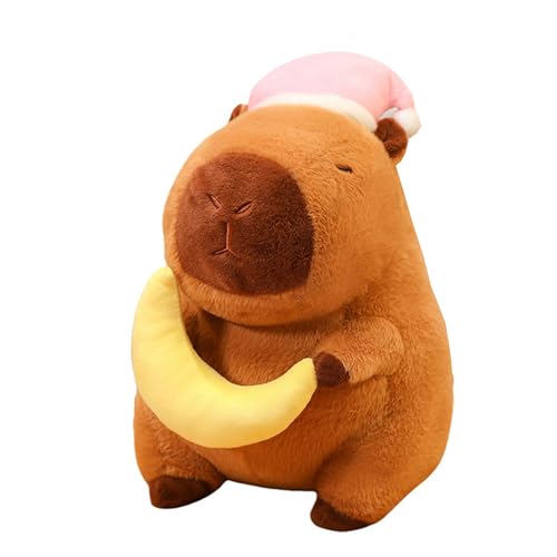AQCQDQ Capybara Plüschtier, Niedlichen Capybara Plushies, Capybara Kuscheltier Hält Die Sterne Und Den Mond, Capybara Plüschtier Mit Hut, Anziehspielzeug Für Mädchen Und Jungen (50CM,A) von AQCQDQ